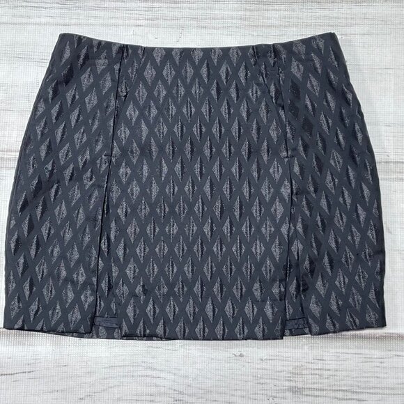 ASTR Skirt Short Black Mini Diamond Pattern Black Size Medium - Picture 1 of 13